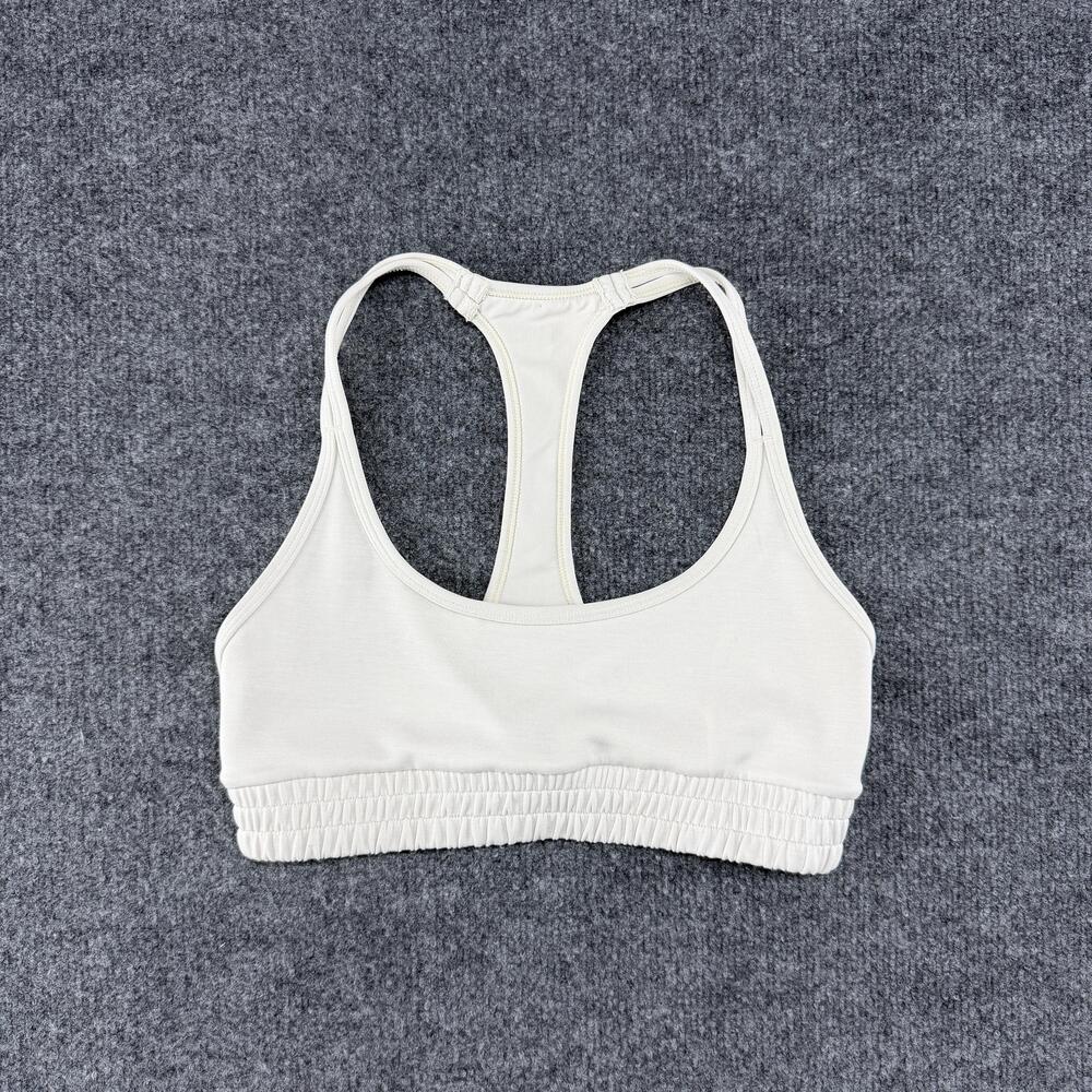 Buffbunny Collection Sports Bra Womens Small White Racerback Stretch Modal